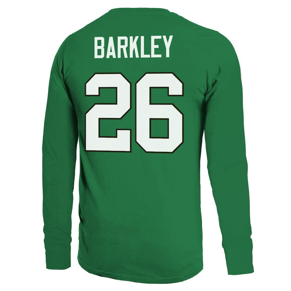 Saquon Barkley Philadelphia Eagles Majestic Threads Name & Number Long Sleeve T-Shirt - Kelly Green - NFL