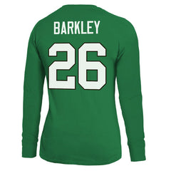 Saquon Barkley Philadelphia Eagles Majestic Threads Women's Name & Number Long Sleeve T-Shirt - Midnight Green - NFL