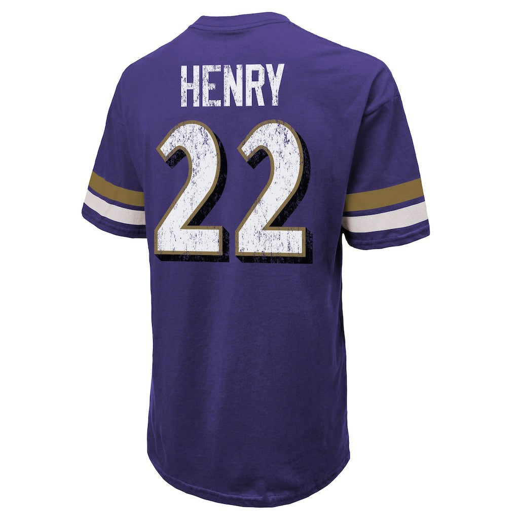 Derrick Henry Baltimore Ravens Majestic Threads Name & Number Oversized T-Shirt - Purple - NFL