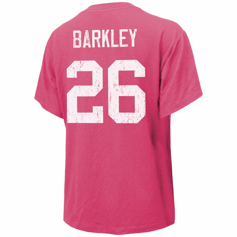 Saquon Barkley Philadelphia Eagles Majestic Threads Women's Name & Number T-Shirt - Pink - NFL