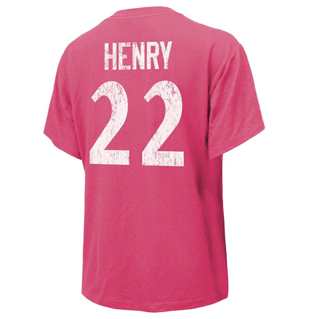 Derrick Henry Baltimore Ravens Majestic Threads Women's Name & Number T-Shirt - Pink - NFL