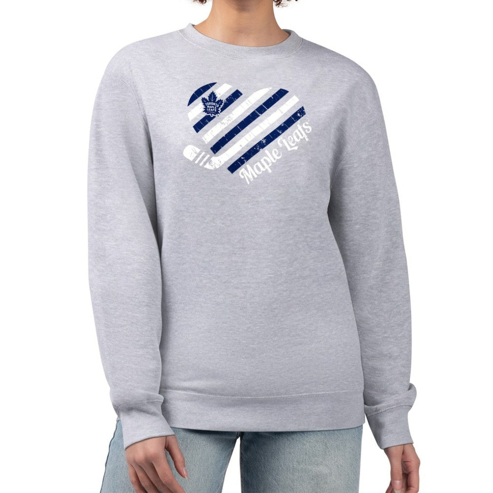 Toronto Maple Leafs G-III 4Her by Carl Banks Women's Heart Graphic Pullover Sweatshirt - Heather Gray | NHL online