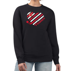 Calgary Flames G-III 4Her by Carl Banks Women's Heart Graphic Pullover Sweatshirt - Black | NHL sale