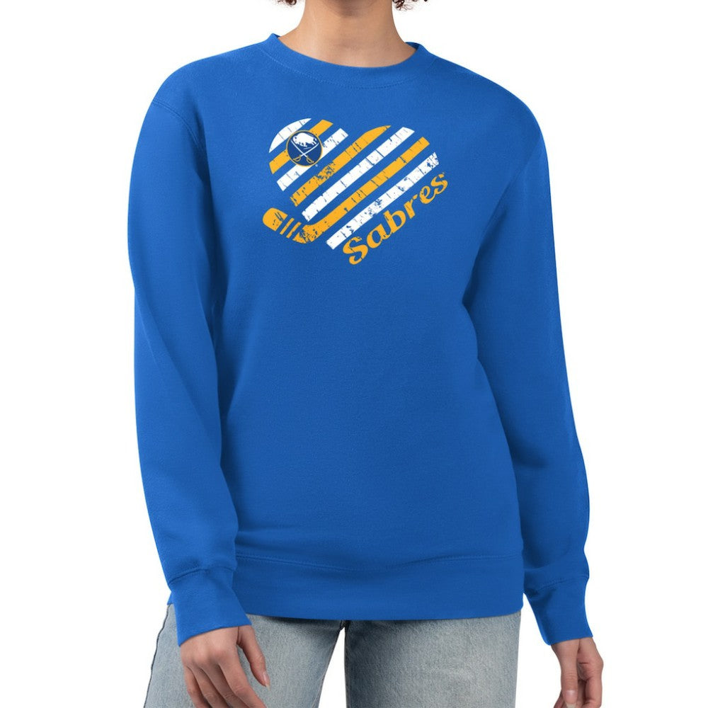 Buffalo Sabres G-III 4Her by Carl Banks Women's Heart Graphic Pullover Sweatshirt - Royal | NHL online
