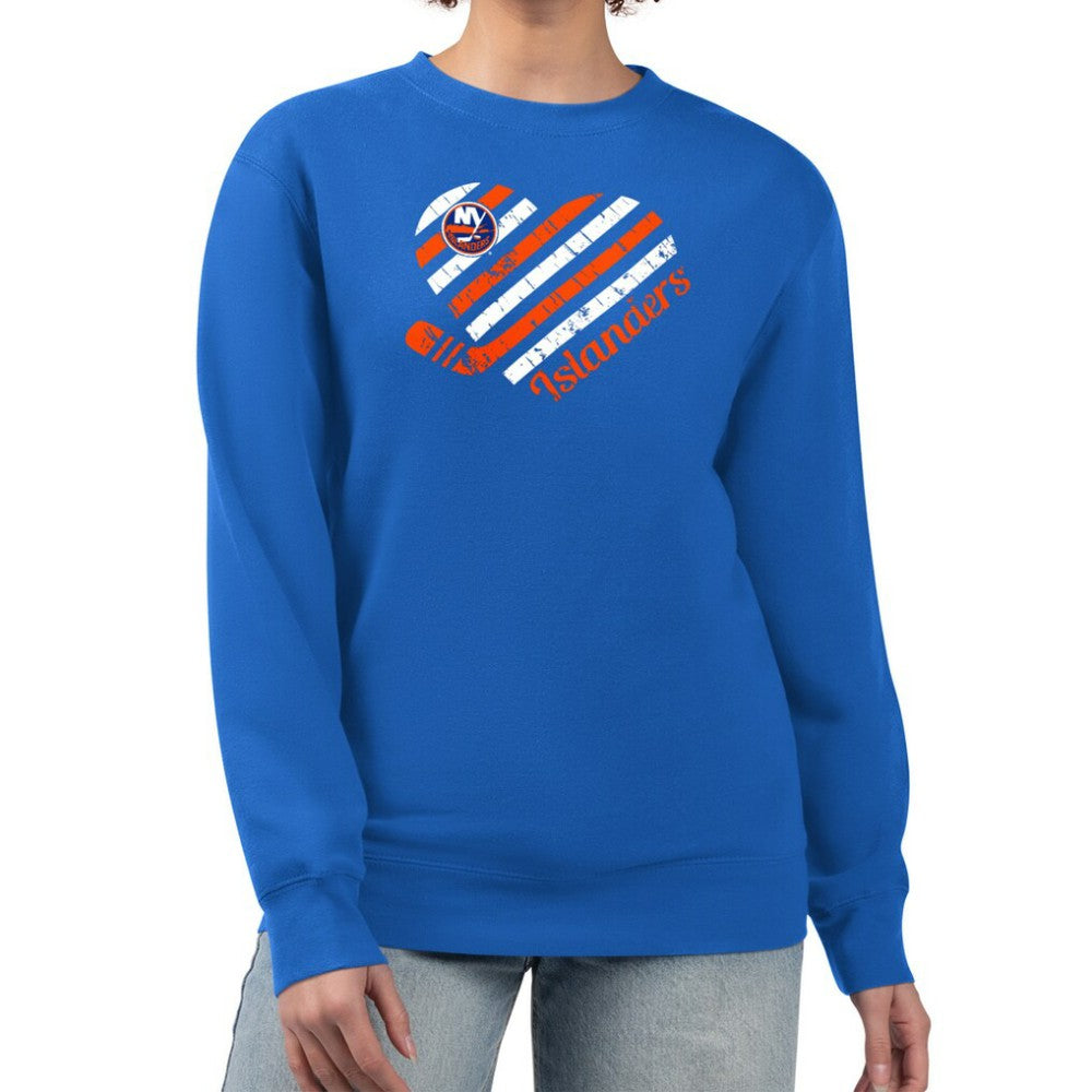 New York Islanders G-III 4Her by Carl Banks Women's Heart Graphic Pullover Sweatshirt - Royal | NHL near me