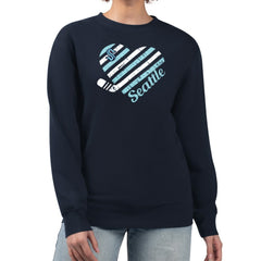 Seattle Kraken G-III 4Her by Carl Banks Women's Heart Graphic Pullover Sweatshirt - Navy | NHL online