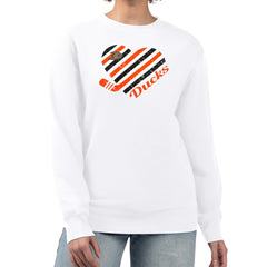 Anaheim Ducks G-III 4Her by Carl Banks Women's Heart Graphic Pullover Sweatshirt - White | NHL online