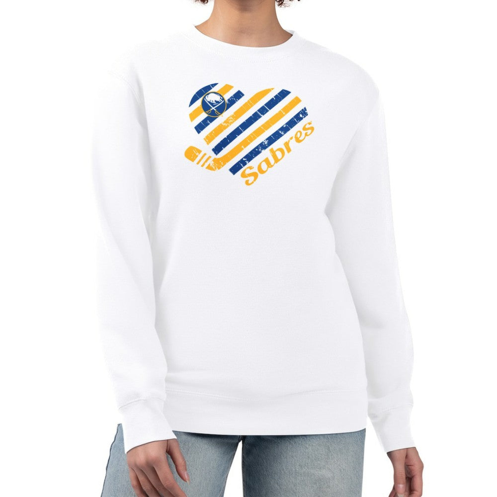 Buffalo Sabres G-III 4Her by Carl Banks Women's Heart Graphic Pullover Sweatshirt - White | NHL near me