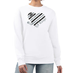 Los Angeles Kings G-III 4Her by Carl Banks Women's Heart Graphic Pullover Sweatshirt - White | NHL Clearance