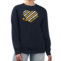 Nashville Predators G-III 4Her by Carl Banks Women's Heart Graphic Pullover Sweatshirt - Navy | NHL on sale