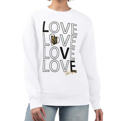 Vegas Golden Knights G-III 4Her by Carl Banks Women's Lots Of Love Team Logo Graphic Pullover Sweatshirt - White | NHL Lifestyle