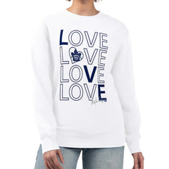 Toronto Maple Leafs G-III 4Her by Carl Banks Women's Lots Of Love Team Logo Graphic Pullover Sweatshirt - White | NHL discount