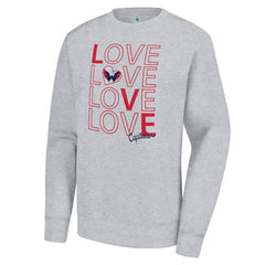 Washington Capitals G-III 4Her by Carl Banks Women's Lots Of Love Team Logo Graphic Pullover Sweatshirt - Heather Gray | NHL online