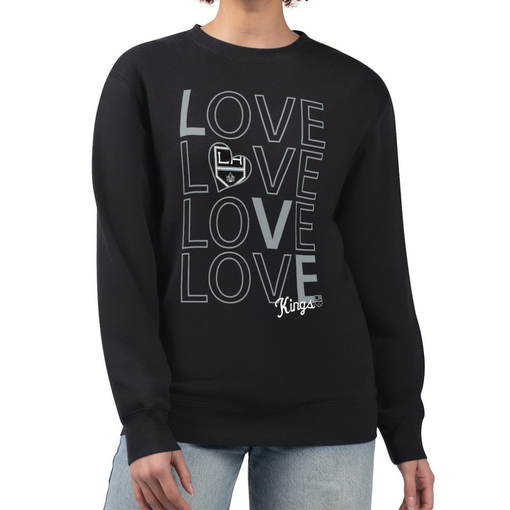 Los Angeles Kings G-III 4Her by Carl Banks Women's Lots Of Love Team Logo Graphic Pullover Sweatshirt - Black | NHL near me