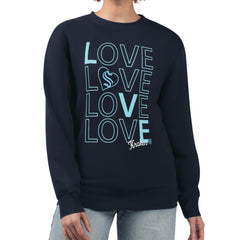 Seattle Kraken G-III 4Her by Carl Banks Women's Lots Of Love Team Logo Graphic Pullover Sweatshirt - Deep Sea Blue | NHL Lifestyle