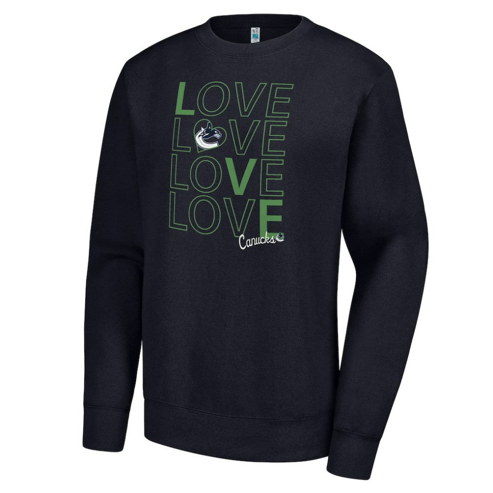 Vancouver Canucks G-III 4Her by Carl Banks Women's Lots Of Love Team Logo Graphic Pullover Sweatshirt - Navy | NHL discount