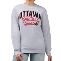 Ottawa Senators G-III 4Her by Carl Banks Women's Filigree Team Graphic Fleece Pullover Sweatshirt - Heather Gray | NHL sale
