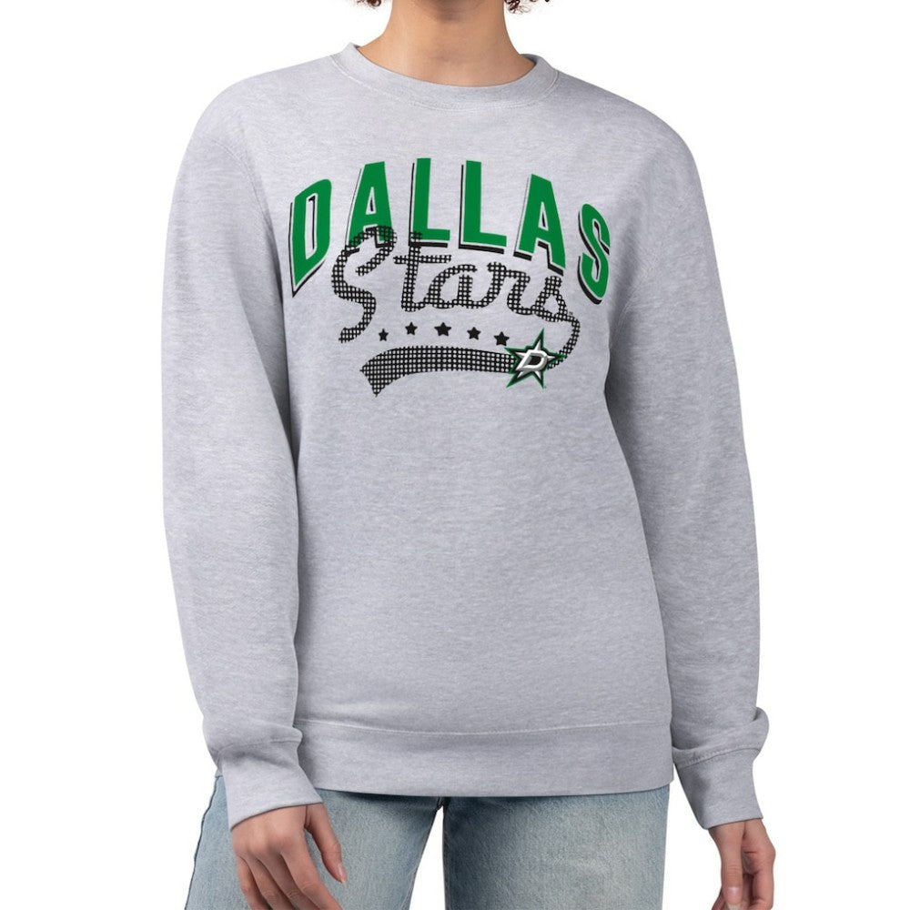 Dallas Stars G-III 4Her by Carl Banks Women's Filigree Team Graphic Fleece Pullover Sweatshirt - Heather Gray | NHL online