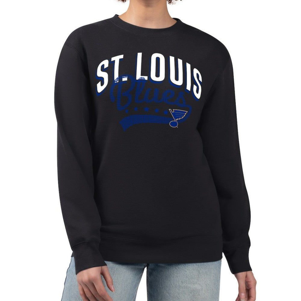 St. Louis Blues G-III 4Her by Carl Banks Women's Filigree Team Graphic Fleece Pullover Sweatshirt - Black | NHL on sale