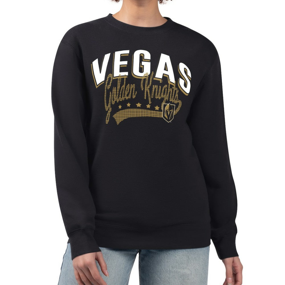 Vegas Golden Knights G-III 4Her by Carl Banks Women's Filigree Team Graphic Fleece Pullover Sweatshirt - Black | NHL online