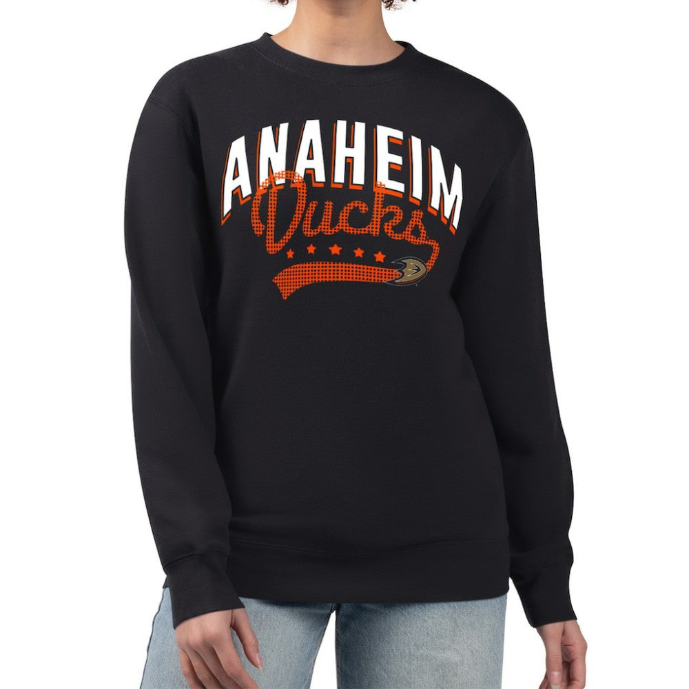 Anaheim Ducks G-III 4Her by Carl Banks Women's Filigree Team Graphic Fleece Pullover Sweatshirt - Black | NHL discount