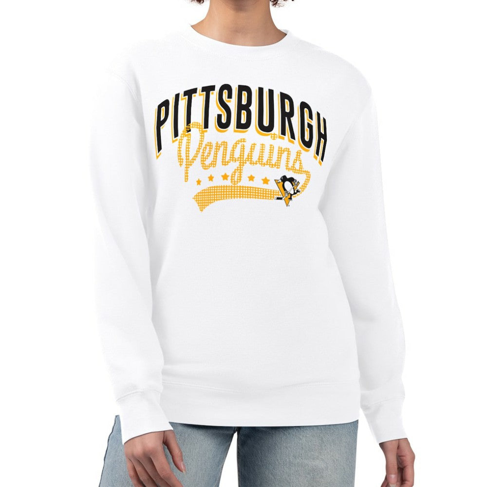 Pittsburgh Penguins G-III 4Her by Carl Banks Women's Filigree Team Graphic Fleece Pullover Sweatshirt - White | NHL online