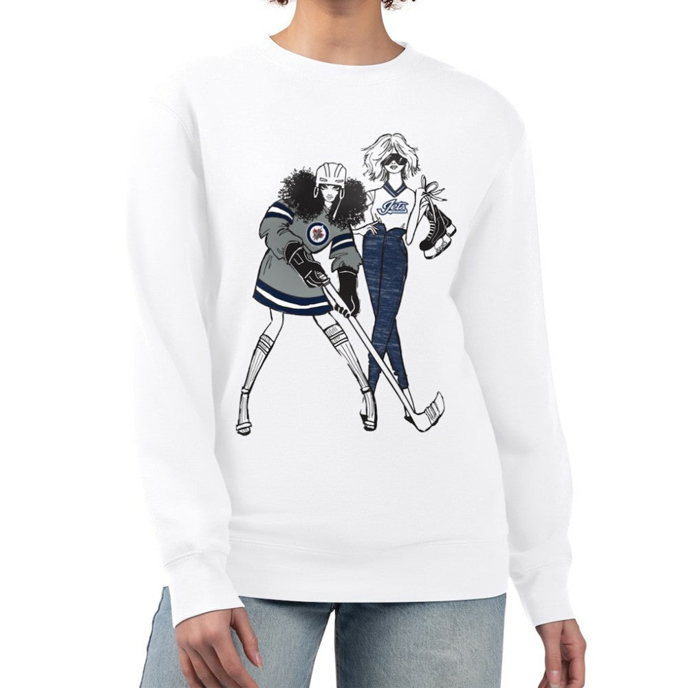 Winnipeg Jets G-III 4Her by Carl Banks Women's Hockey Girls Team Graphic Fleece Pullover Sweatshirt - White | NHL online