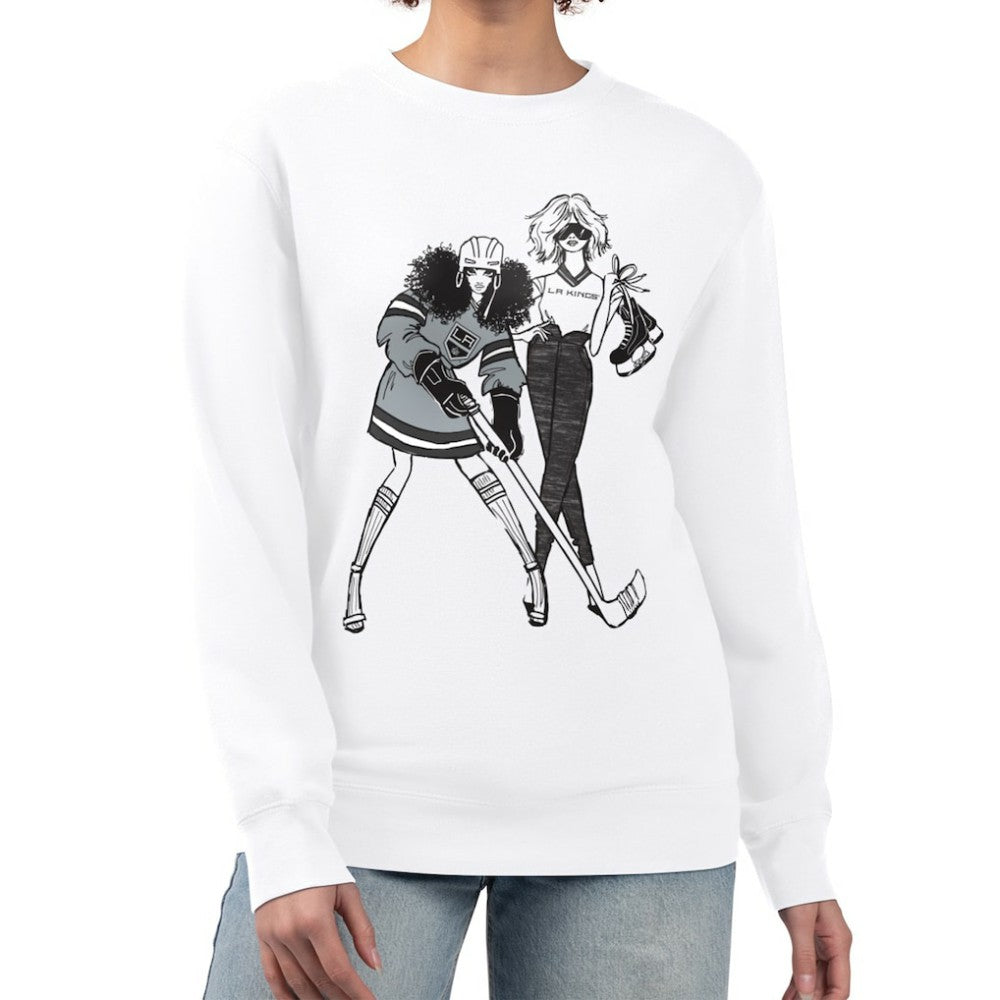 Los Angeles Kings G-III 4Her by Carl Banks Women's Hockey Girls Team Graphic Fleece Pullover Sweatshirt - White | NHL online