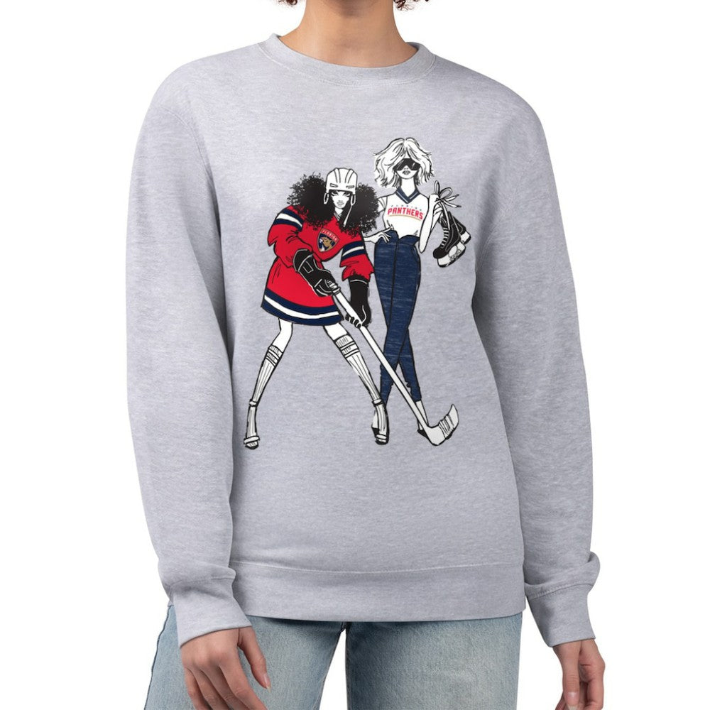 Florida Panthers G-III 4Her by Carl Banks Women's Hockey Girls Team Graphic Fleece Pullover Sweatshirt - Heather Gray | NHL on sale