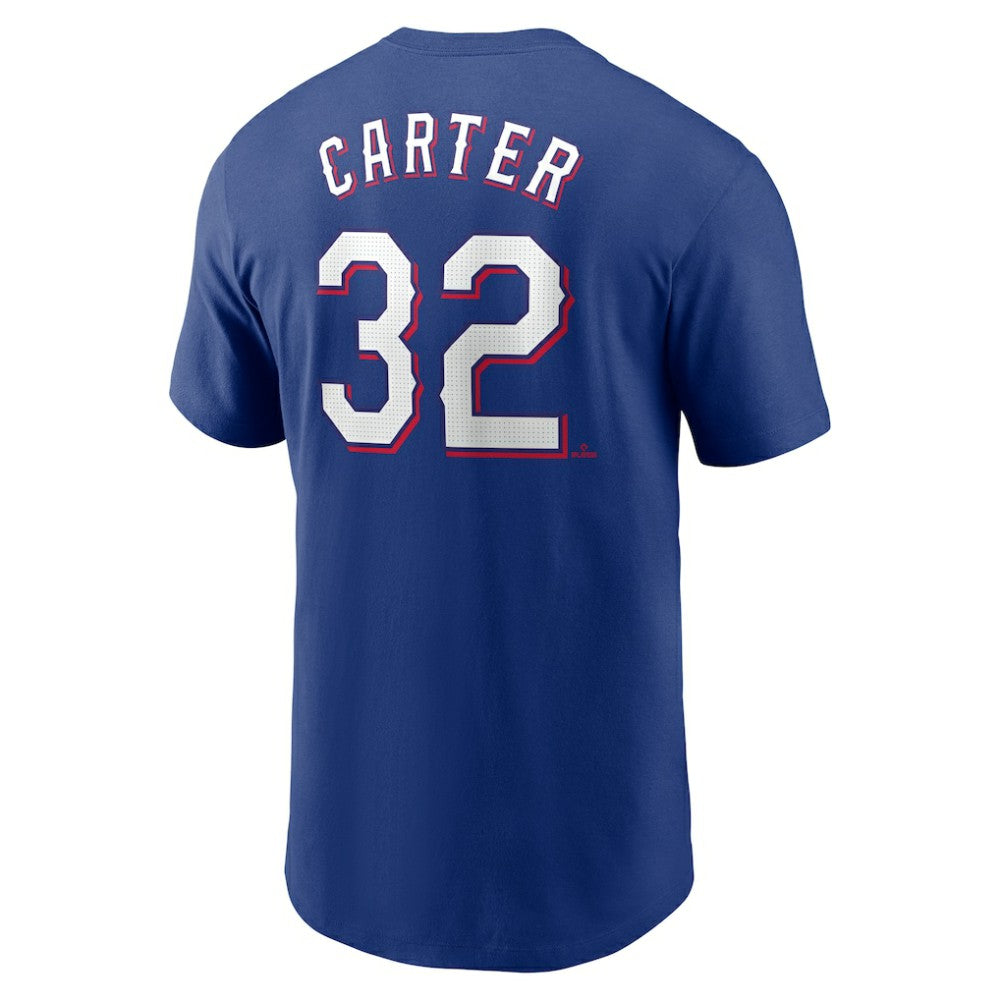 Evan Carter Texas Rangers Nike Fuse Name & Number T-Shirt Online