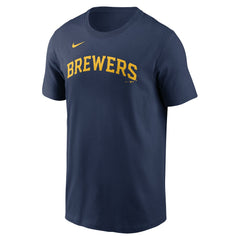 Jackson Chourio Milwaukee Brewers Nike Fuse Name & Number T-Shirt Near Me
