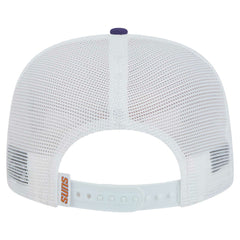 New Era Phoenix Suns Dip-Dye 9FIFTY A-Frame Trucker Snapback Hat White/Purple