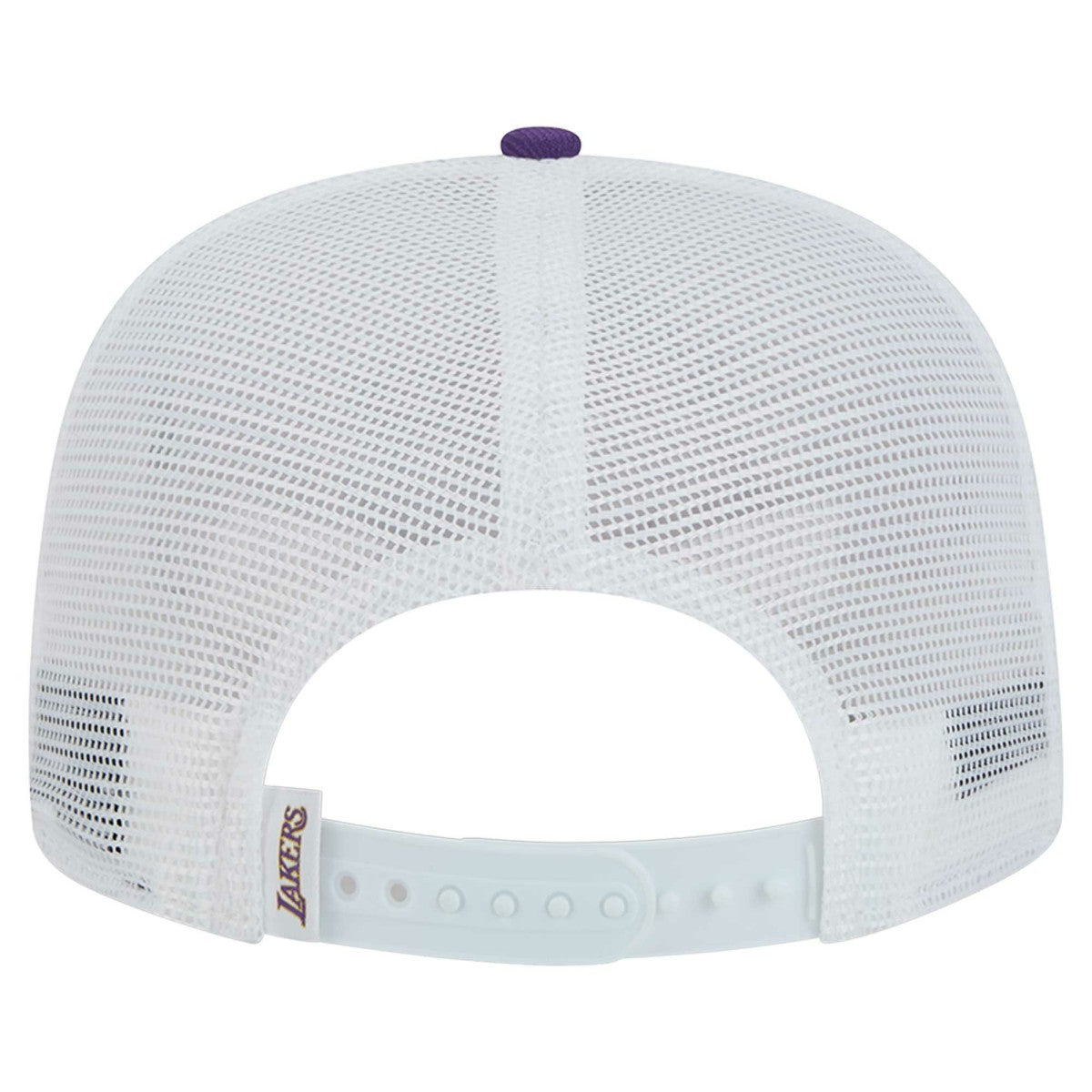 New Era Los Angeles Lakers Dip-Dye 9FIFTY A-Frame Trucker Snapback Hat White/Purple