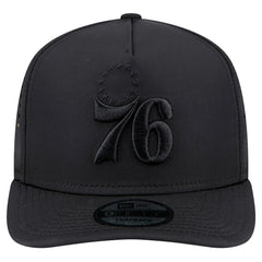 New Era Philadelphia 76ers Vented 9FIFTY A-Frame Snapback Hat Black