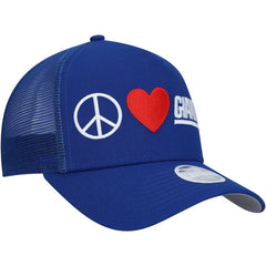 New York Giants New Era Women's Peace & Love Trucker 9FORTY Adjustable Hat - Royal - NFL