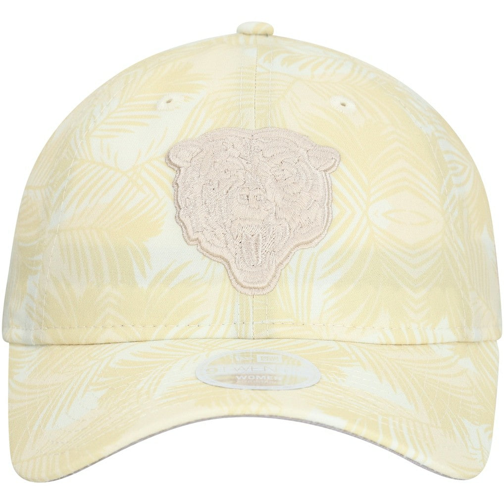 Chicago Bears New Era Women's Frond 9TWENTY Adjustable Hat - Cream - NFL