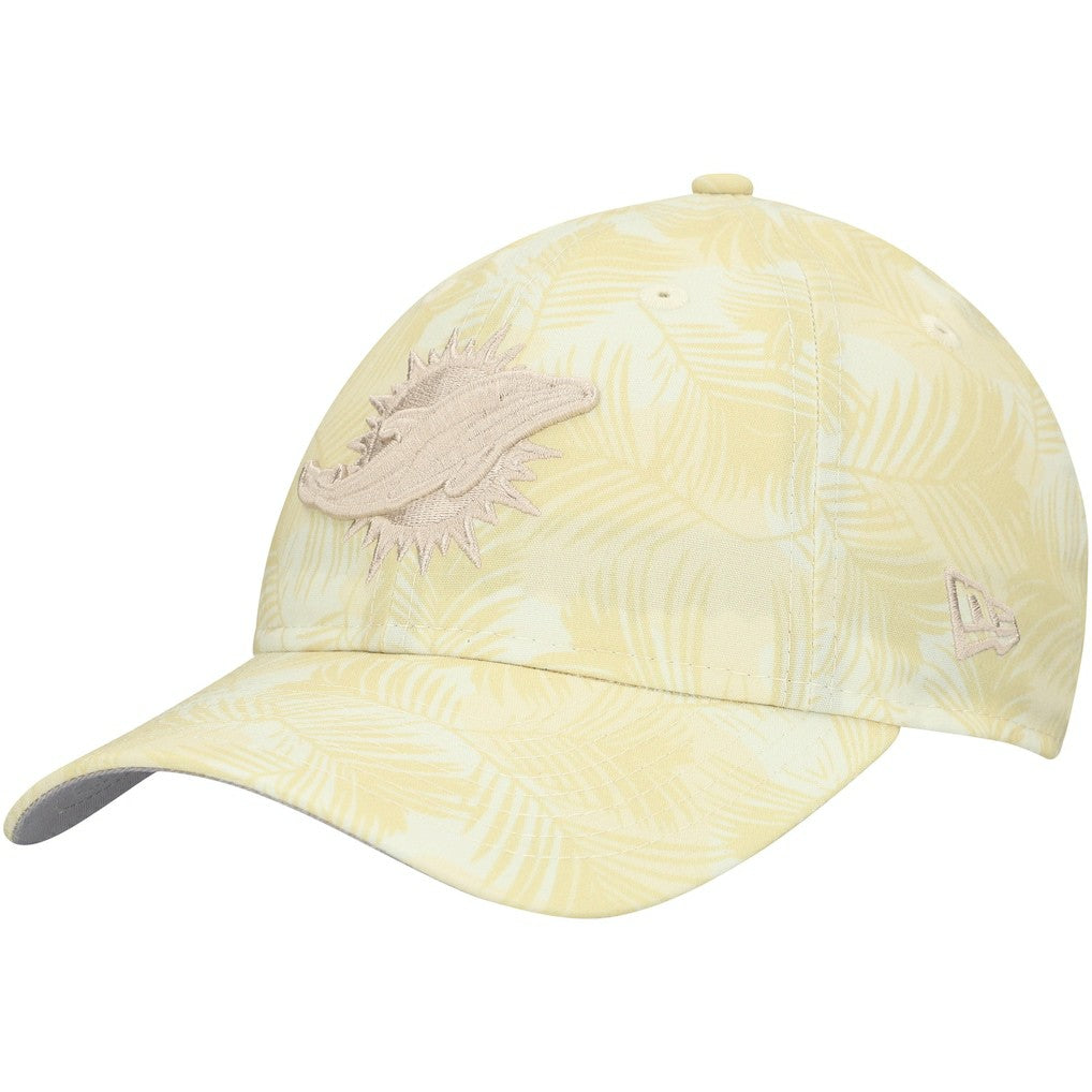 Miami Dolphins New Era Women's Frond 9TWENTY Adjustable Hat - Cream - NFL