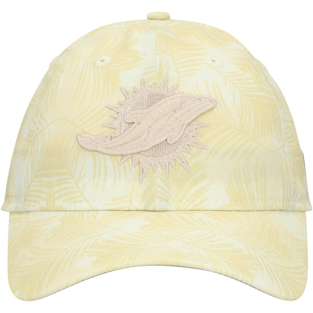 Miami Dolphins New Era Women's Frond 9TWENTY Adjustable Hat - Cream - NFL
