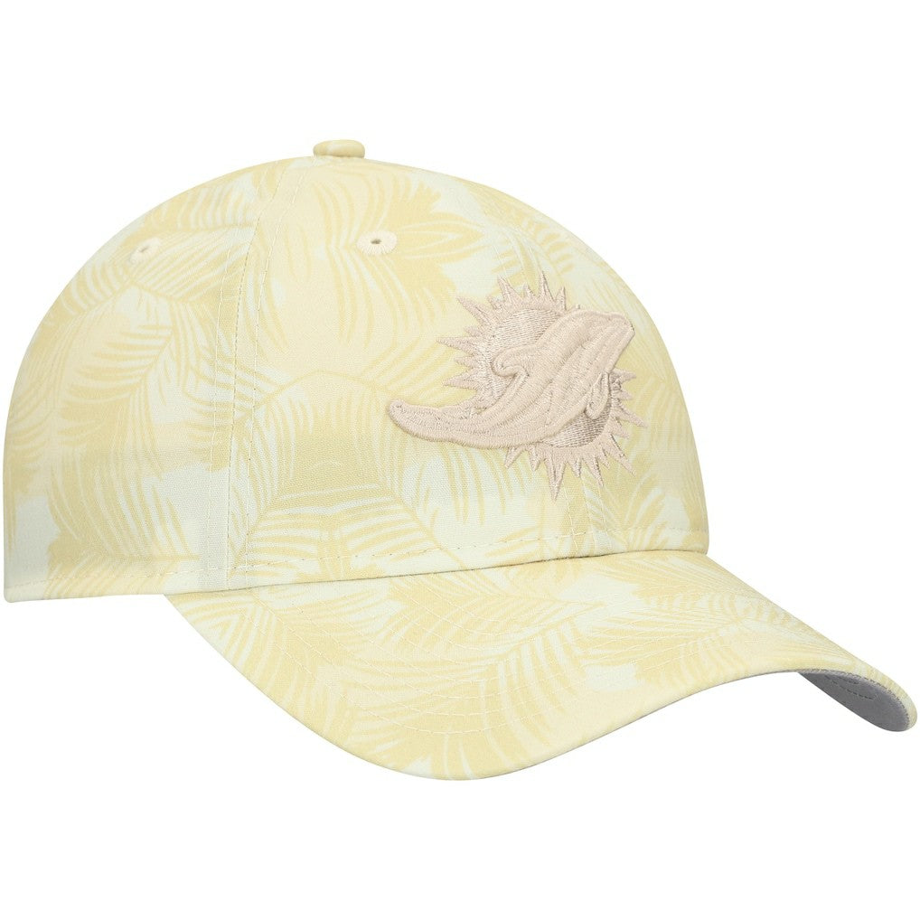 Miami Dolphins New Era Women's Frond 9TWENTY Adjustable Hat - Cream - NFL