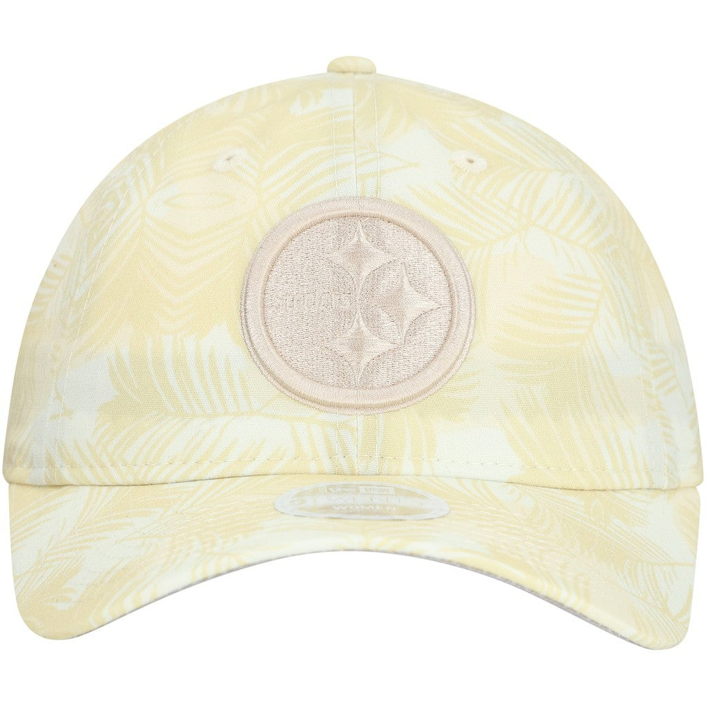 Pittsburgh Steelers New Era Women's Frond 9TWENTY Adjustable Hat - Cream - NFL
