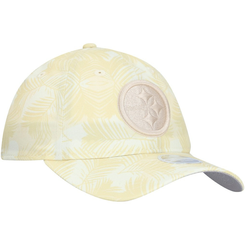 Pittsburgh Steelers New Era Women's Frond 9TWENTY Adjustable Hat - Cream - NFL