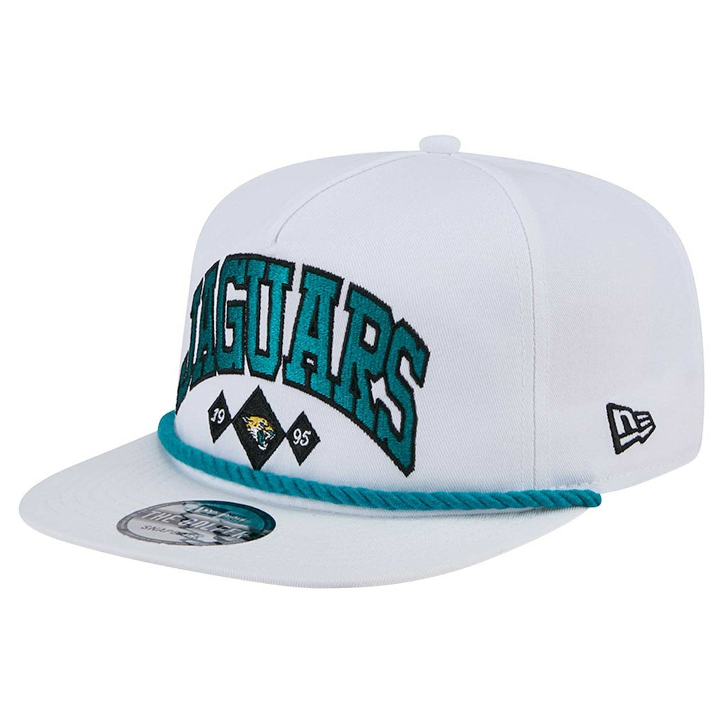 Jacksonville Jaguars New Era Diamond Golfer Snapback Hat - White - NFL