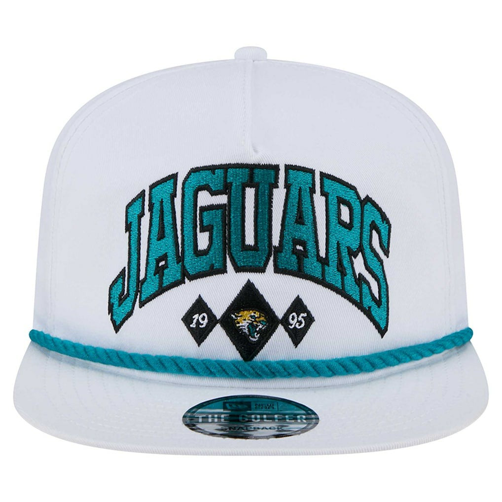 Jacksonville Jaguars New Era Diamond Golfer Snapback Hat - White - NFL