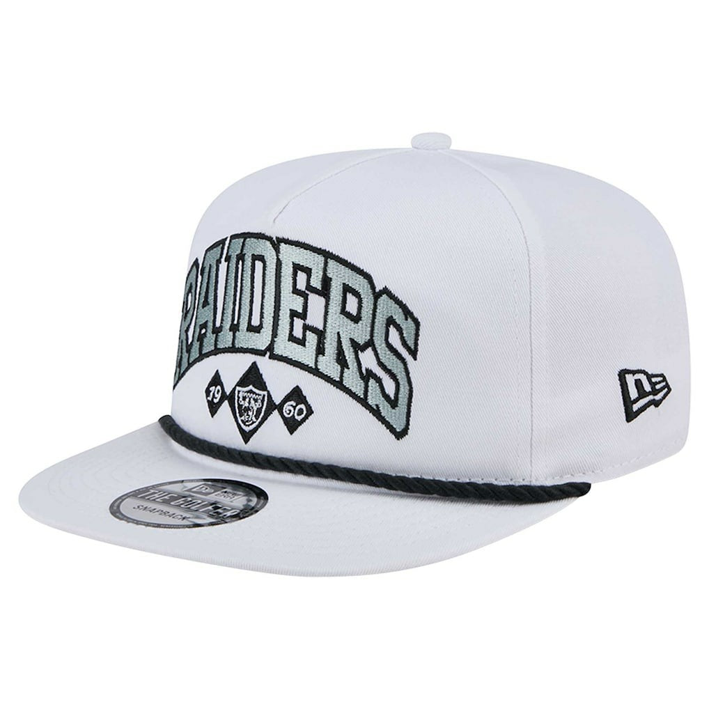 Las Vegas Raiders New Era Diamond Golfer Snapback Hat - White - NFL