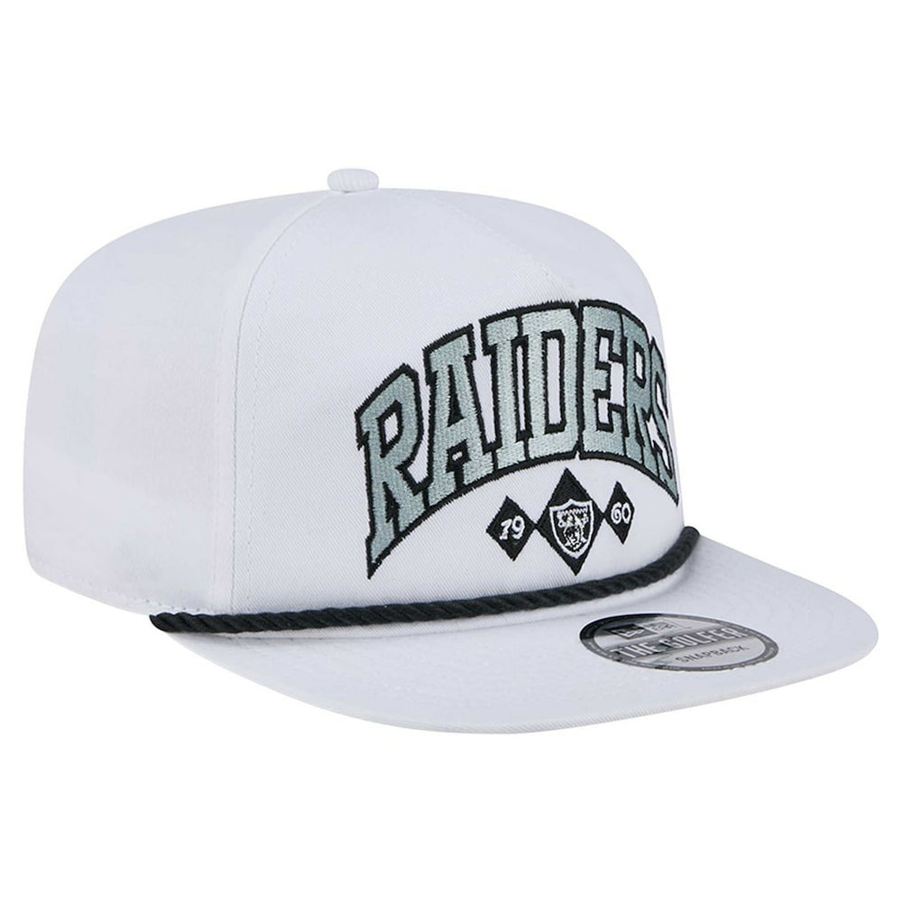 Las Vegas Raiders New Era Diamond Golfer Snapback Hat - White - NFL