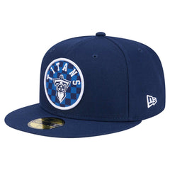 Tennessee Titans New Era Checkered 59FIFTY Fitted Hat - Navy - NFL