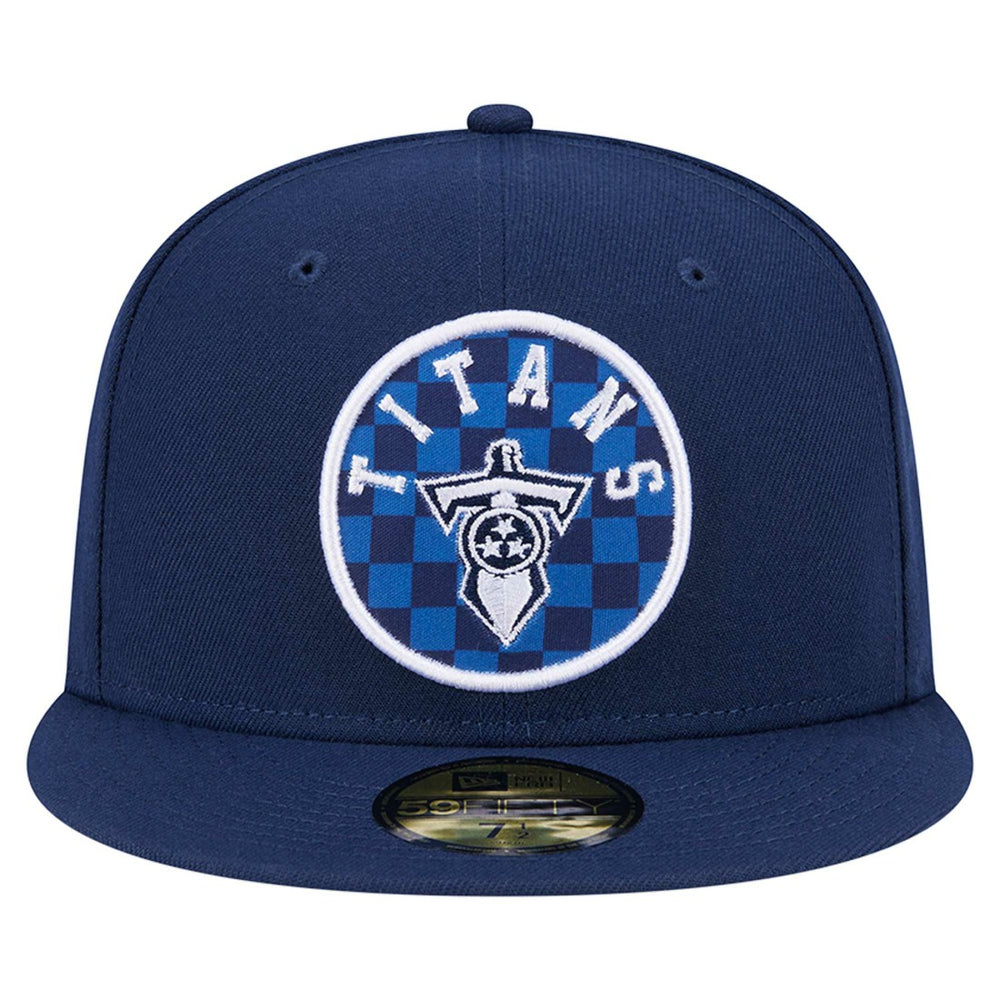 Tennessee Titans New Era Checkered 59FIFTY Fitted Hat - Navy - NFL