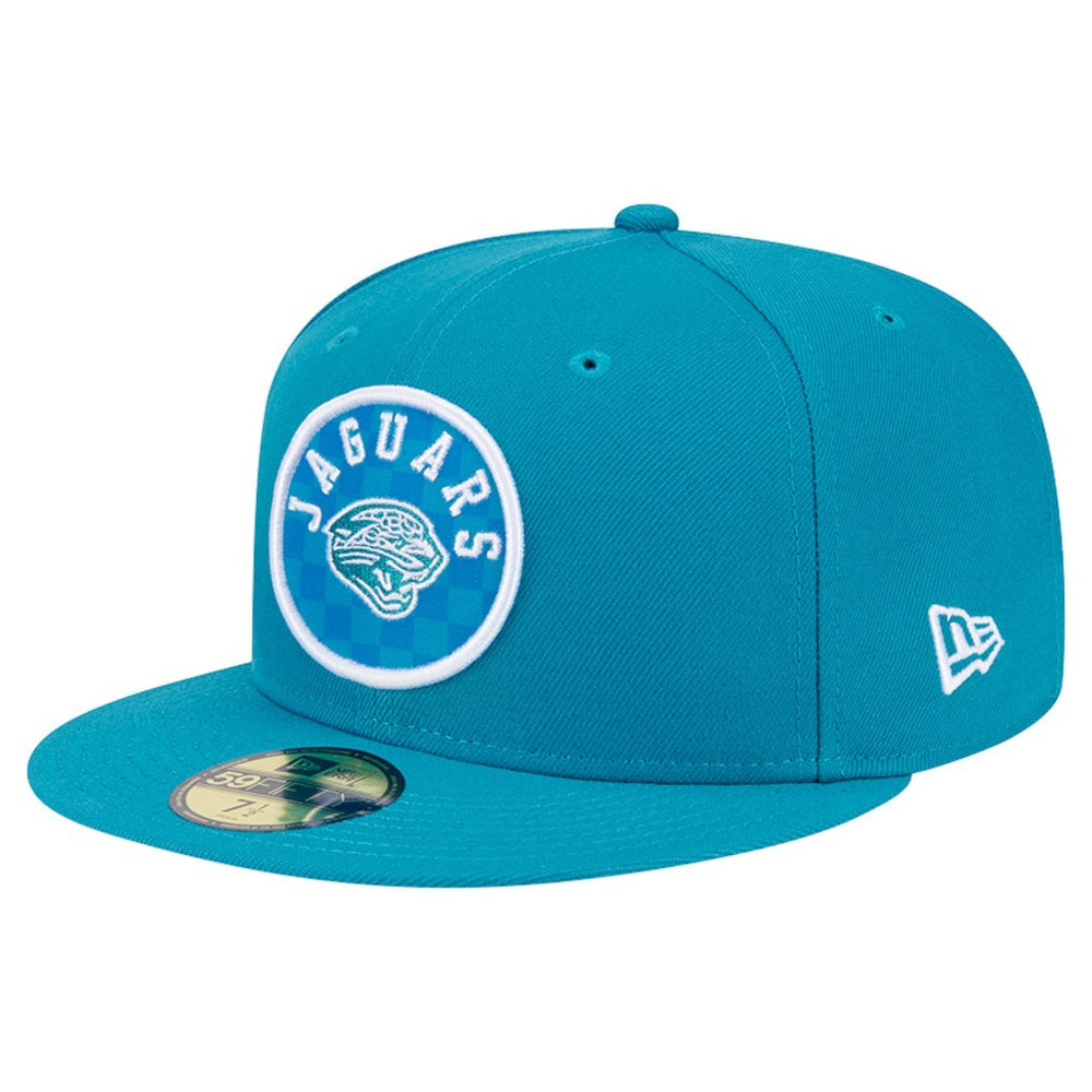 Jacksonville Jaguars New Era Checkered 59FIFTY Fitted Hat - Teal - NFL