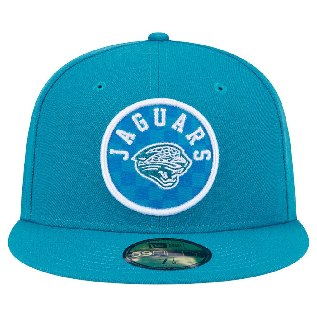 Jacksonville Jaguars New Era Checkered 59FIFTY Fitted Hat - Teal - NFL