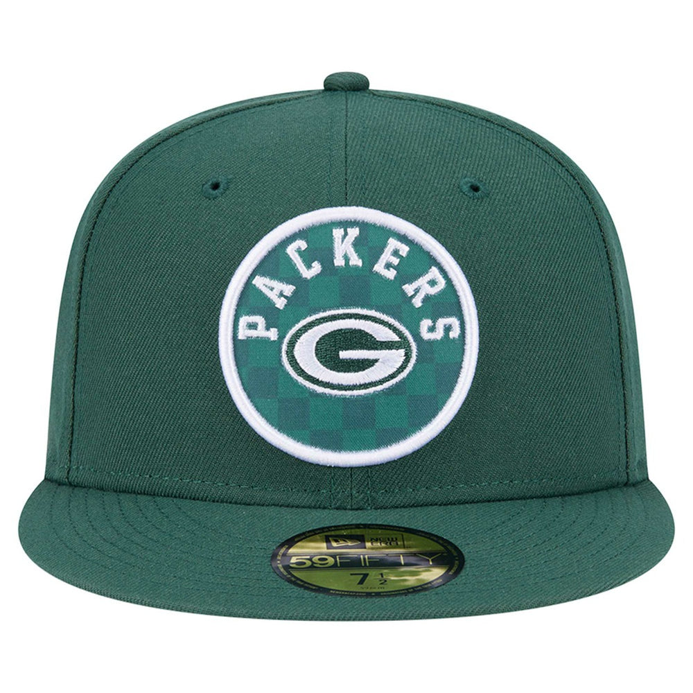 Green Bay Packers New Era Checkered 59FIFTY Fitted Hat - Green - NFL